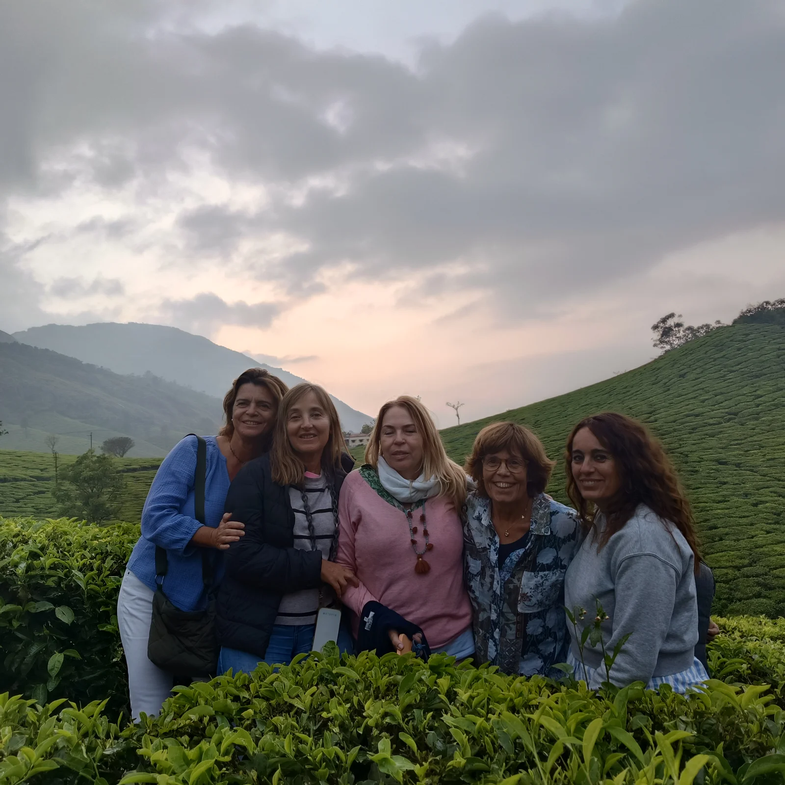 Friends in Munnar tea hills